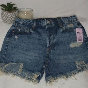 High Rise Jean Shorts